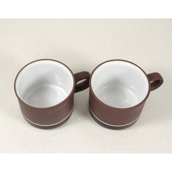 Set of 2 Hornsea Coffee Mugs "Contrast" Pattern Flat Cup Made in England - Picture 2 of 4